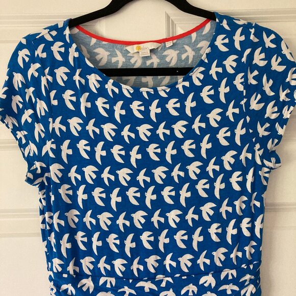 Boden Amelie Jersey Dress Bird Print 6R - Picture 5 of 9